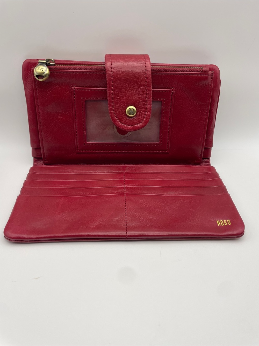 HOBO Torch Leather Wallet - Cardinal Red - Picture 6 of 16